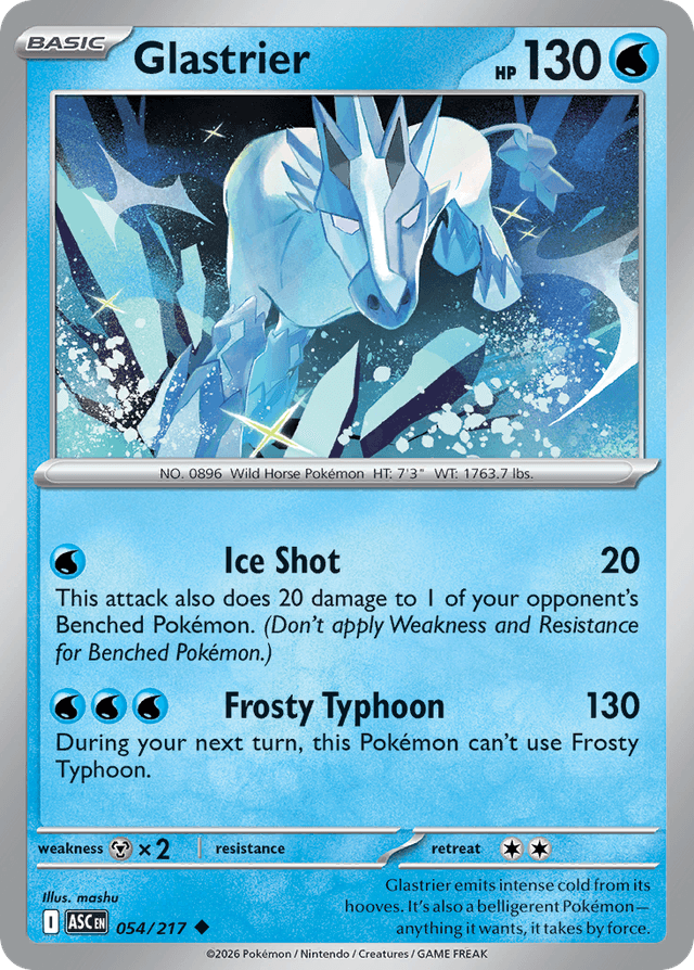 Carta Glastrier 54/217 do set Ascended Heroes — Pokémon TCG | Bynx