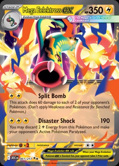 Carta Mega Eelektross ex 61/217 do set Ascended Heroes — Pokémon TCG | Bynx