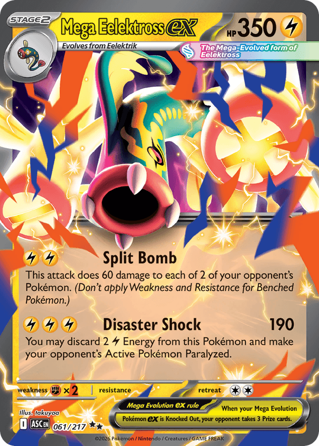 Carta Mega Eelektross ex 61/217 do set Ascended Heroes — Pokémon TCG | Bynx