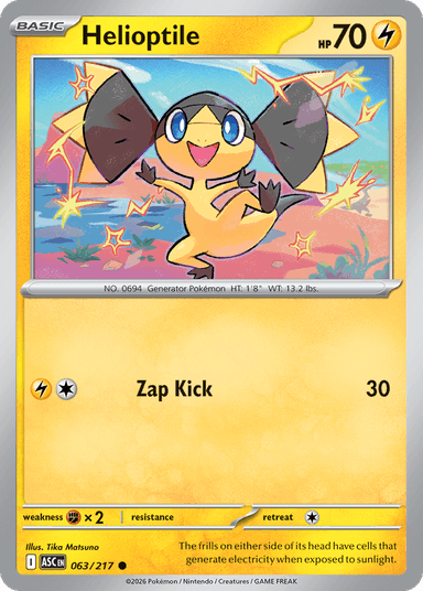 Carta Helioptile 63/217 do set Ascended Heroes — Pokémon TCG | Bynx