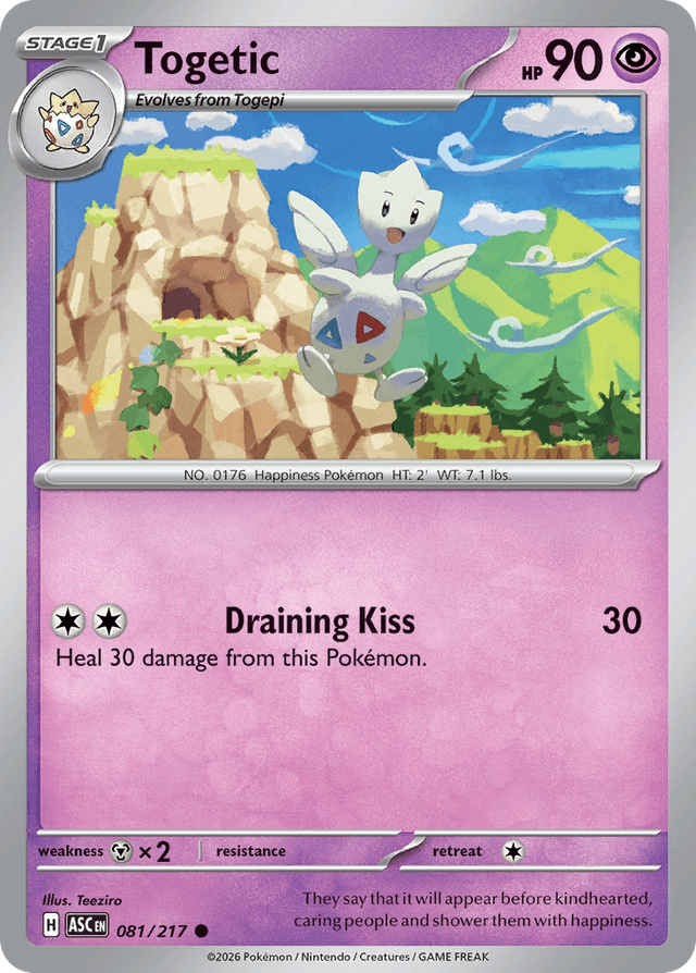 Carta Togetic 81/217 do set Ascended Heroes — Pokémon TCG | Bynx