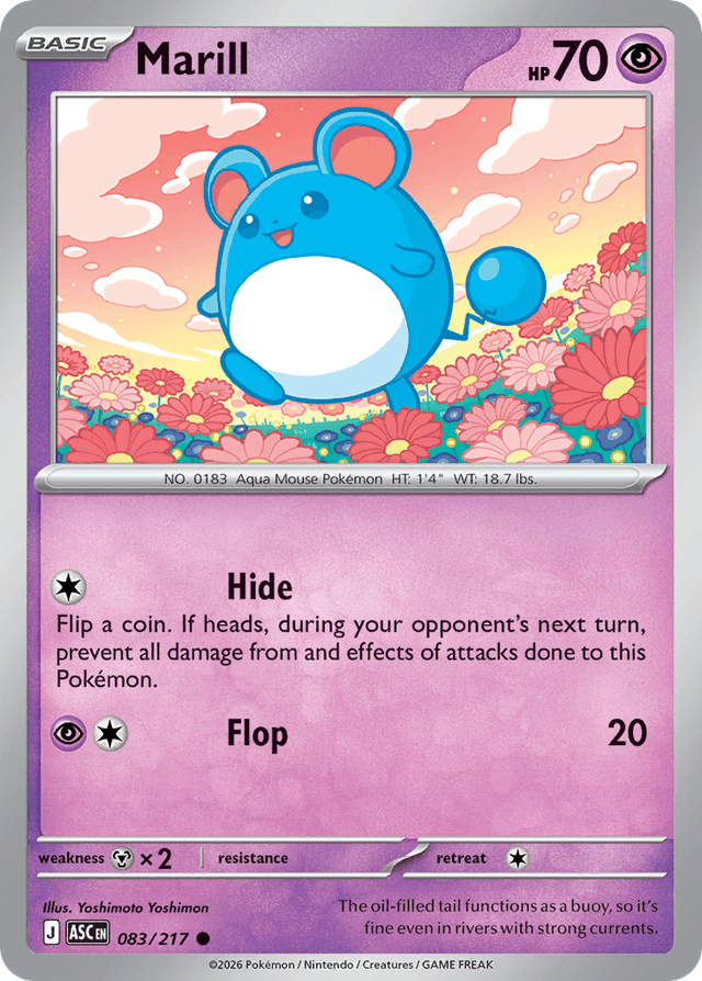 Carta Marill 83/217 do set Ascended Heroes — Pokémon TCG | Bynx