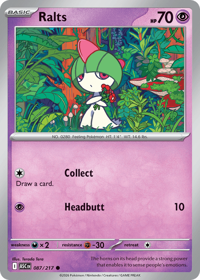 Carta Ralts 87/217 do set Ascended Heroes — Pokémon TCG | Bynx