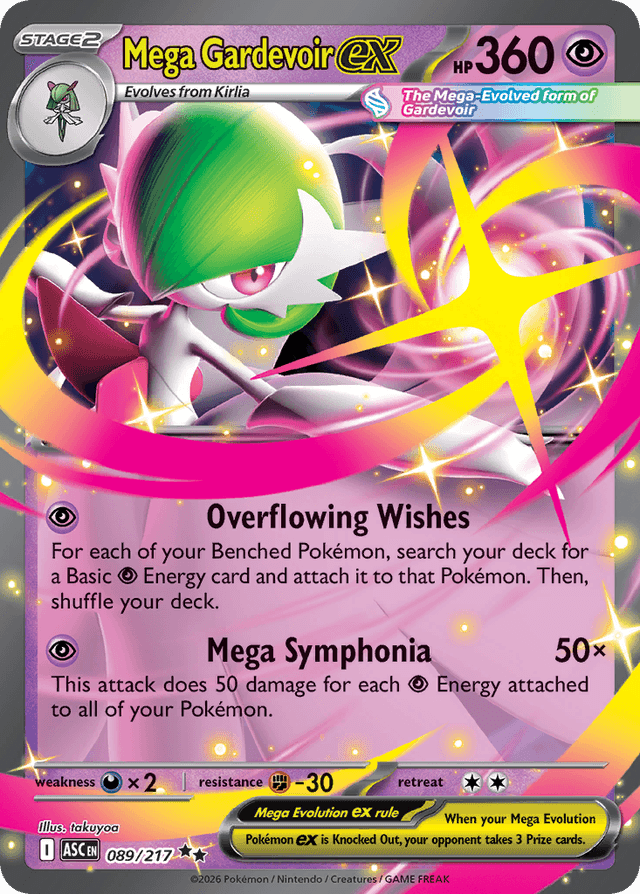 Carta Mega Gardevoir ex 89/217 do set Ascended Heroes — Pokémon TCG | Bynx