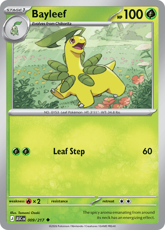Carta Bayleef 9/217 do set Ascended Heroes — Pokémon TCG | Bynx
