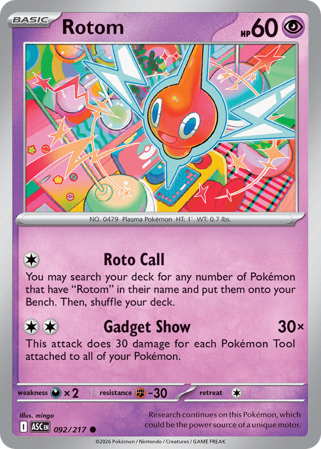 Carta Rotom 92/217 do set Ascended Heroes — Pokémon TCG | Bynx