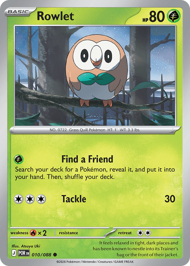 Carta Rowlet 10/88 do set Perfect Order — Pokémon TCG | Bynx