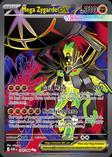 Carta Mega Zygarde ex 104/88 do set Perfect Order — Pokémon TCG | Bynx