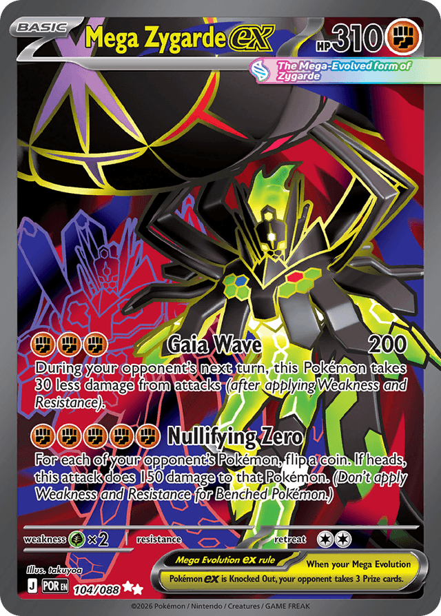 Carta Mega Zygarde ex 104/88 do set Perfect Order — Pokémon TCG | Bynx