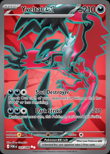 Carta Yveltal ex 105/88 do set Perfect Order — Pokémon TCG | Bynx