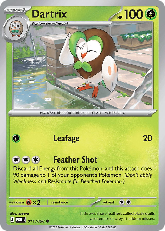 Carta Dartrix 11/88 do set Perfect Order — Pokémon TCG | Bynx