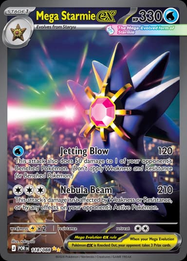 Carta Mega Starmie ex 118/88 do set Perfect Order — Pokémon TCG | Bynx
