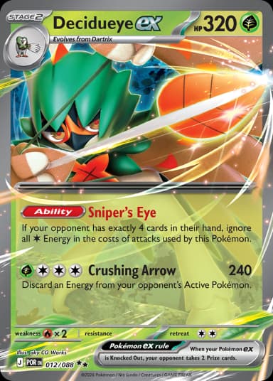 Carta Decidueye ex 12/88 do set Perfect Order — Pokémon TCG | Bynx