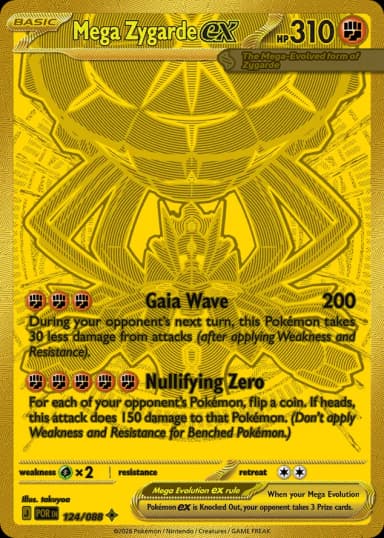 Carta Mega Zygarde ex 124/88 do set Perfect Order — Pokémon TCG | Bynx