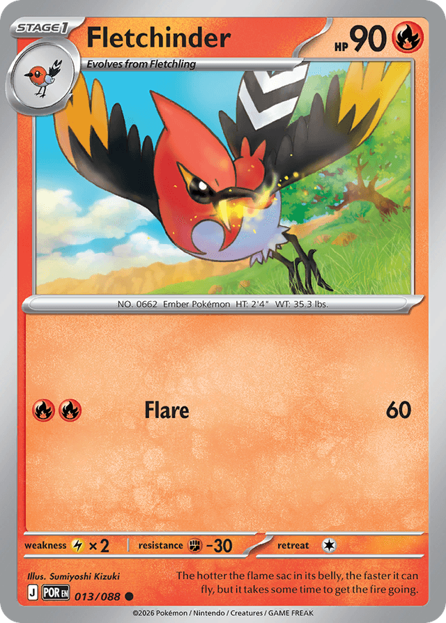 Carta Fletchinder 13/88 do set Perfect Order — Pokémon TCG | Bynx