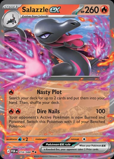 Carta Salazzle ex 16/88 do set Perfect Order — Pokémon TCG | Bynx