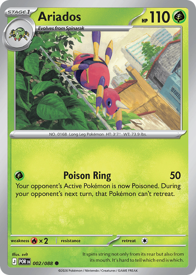 Carta Ariados 2/88 do set Perfect Order — Pokémon TCG | Bynx