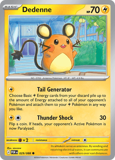 Carta Dedenne 29/88 do set Perfect Order — Pokémon TCG | Bynx