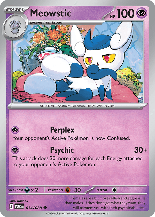 Carta Meowstic 34/88 do set Perfect Order — Pokémon TCG | Bynx