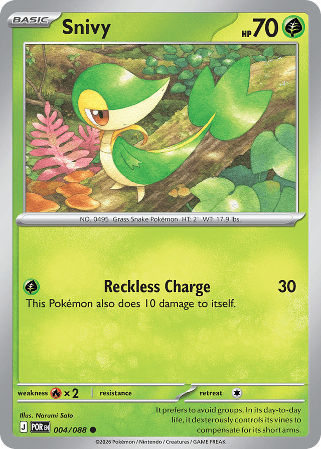 Carta Snivy 4/88 do set Perfect Order — Pokémon TCG | Bynx