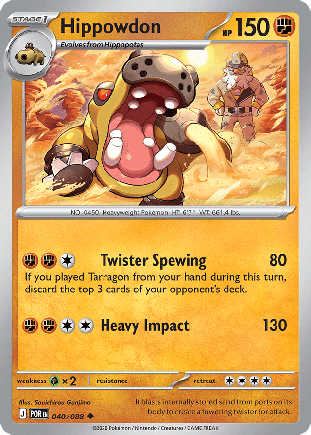 Carta Hippowdon 40/88 do set Perfect Order — Pokémon TCG | Bynx