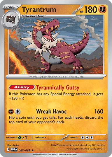 Carta Tyrantrum 45/88 do set Perfect Order — Pokémon TCG | Bynx