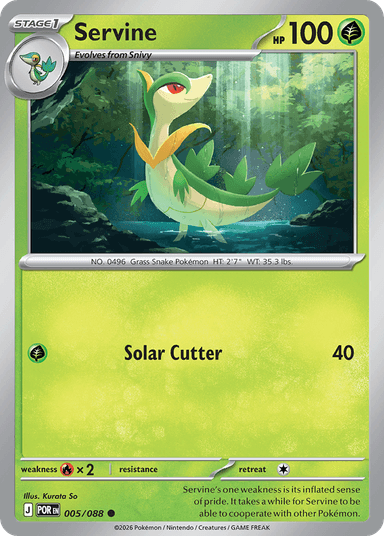 Carta Servine 5/88 do set Perfect Order — Pokémon TCG | Bynx