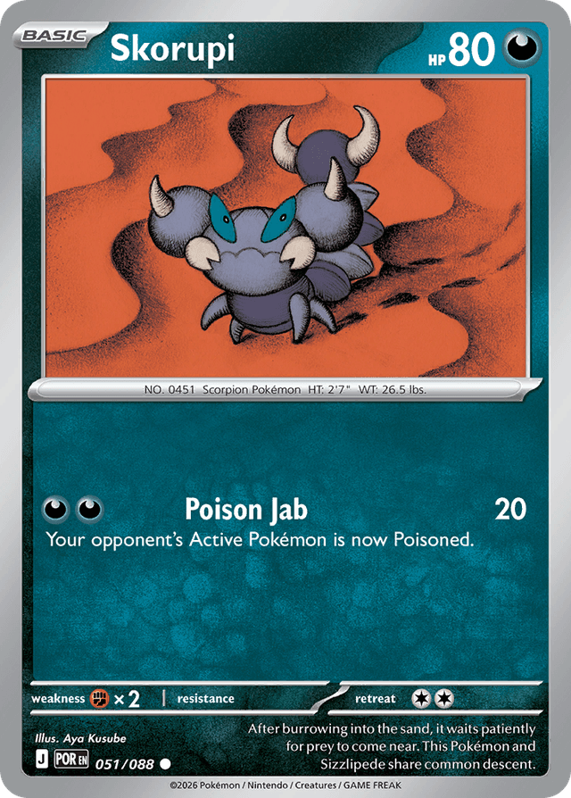 Carta Skorupi 51/88 do set Perfect Order — Pokémon TCG | Bynx