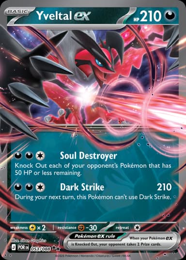 Carta Yveltal ex 53/88 do set Perfect Order — Pokémon TCG | Bynx