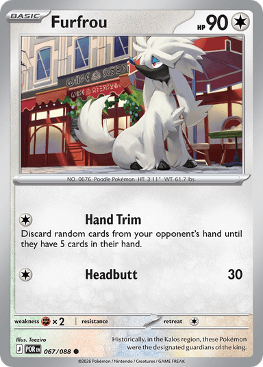 Carta Furfrou 67/88 do set Perfect Order — Pokémon TCG | Bynx