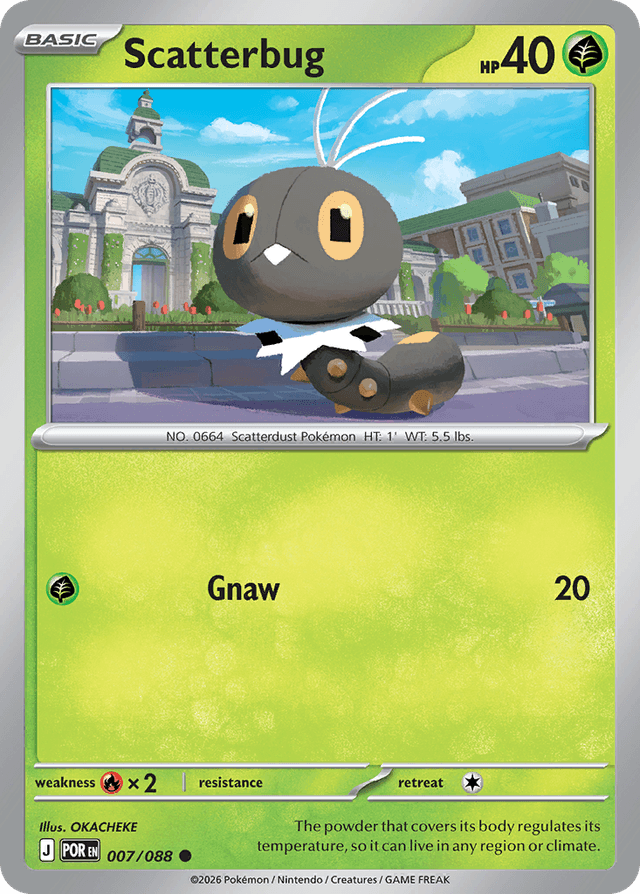 Carta Scatterbug 7/88 do set Perfect Order — Pokémon TCG | Bynx
