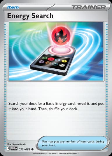 Carta Energy Search 72/88 do set Perfect Order — Pokémon TCG | Bynx