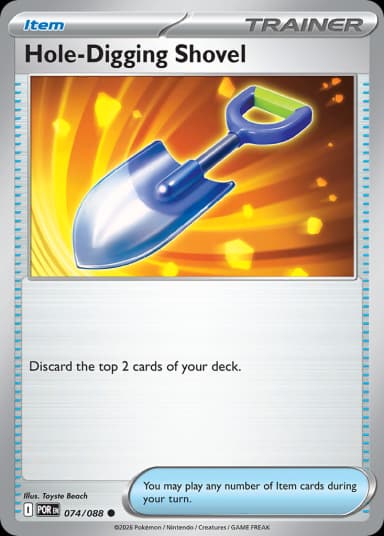 Carta Hole-Digging Shovel 74/88 do set Perfect Order — Pokémon TCG | Bynx