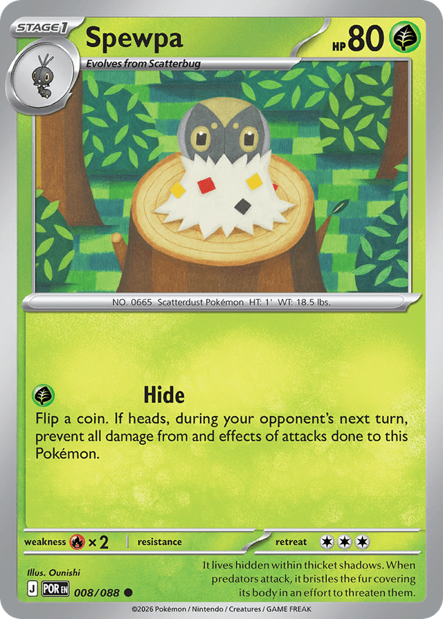Carta Spewpa 8/88 do set Perfect Order — Pokémon TCG | Bynx