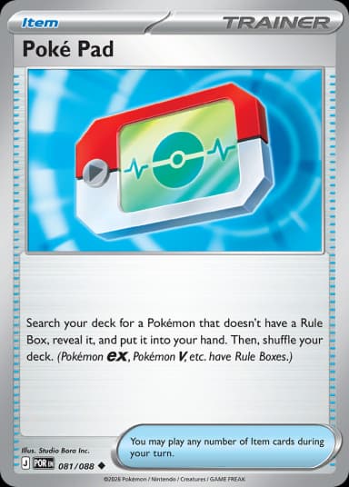 Carta Poké Pad 81/88 do set Perfect Order — Pokémon TCG | Bynx