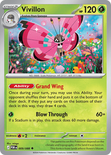 Carta Vivillon 9/88 do set Perfect Order — Pokémon TCG | Bynx