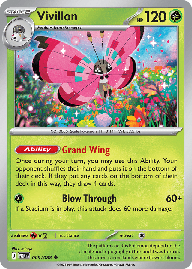Carta Vivillon 9/88 do set Perfect Order — Pokémon TCG | Bynx
