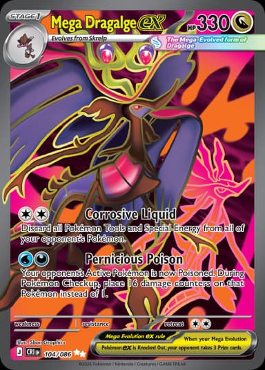 Carta Mega Dragalge ex 104/122 do set Chaos Rising — Pokémon TCG | Bynx