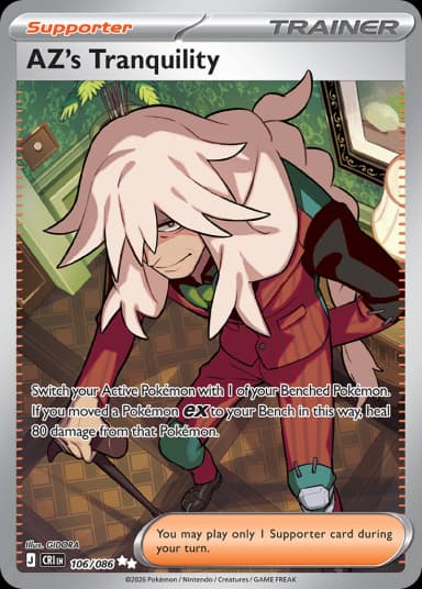 Carta AZ's Tranquility 106/122 do set Chaos Rising — Pokémon TCG | Bynx