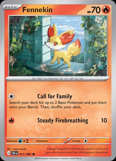Carta Fennekin 11/122 do set Chaos Rising — Pokémon TCG | Bynx