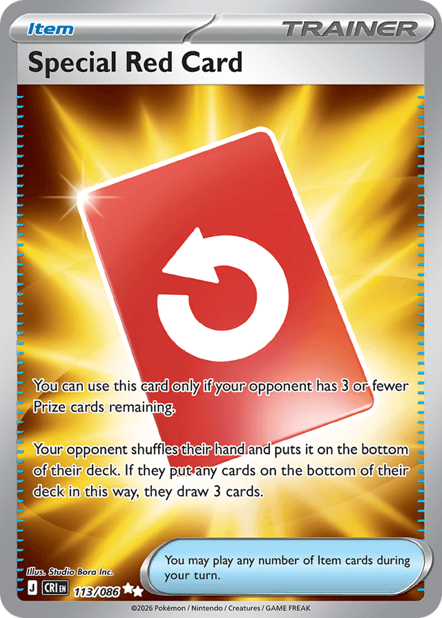Carta Special Red Card 113/86 do set Chaos Rising — Pokémon TCG | Bynx