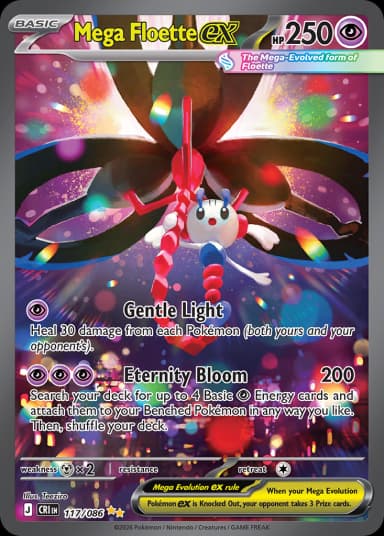 Carta Mega Floette ex 117/86 do set Chaos Rising — Pokémon TCG | Bynx