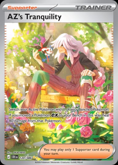 Carta AZ's Tranquility 120/122 do set Chaos Rising — Pokémon TCG | Bynx