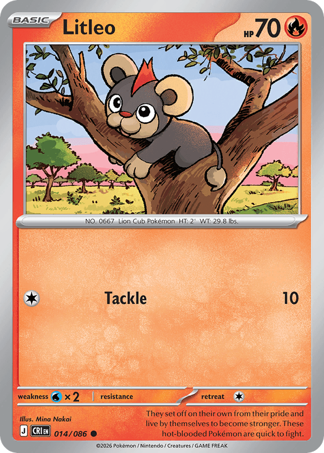 Carta Litleo 14/122 do set Chaos Rising — Pokémon TCG | Bynx