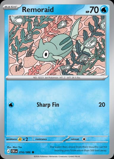 Carta Remoraid 16/86 do set Chaos Rising — Pokémon TCG | Bynx