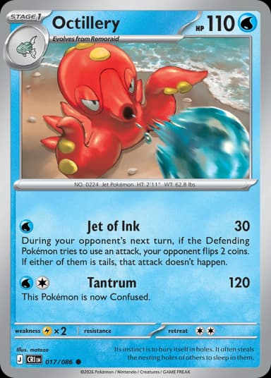 Carta Octillery 17/86 do set Chaos Rising — Pokémon TCG | Bynx