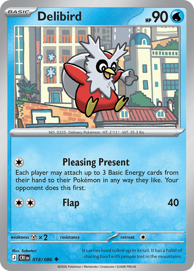Carta Delibird 18/122 do set Chaos Rising — Pokémon TCG | Bynx