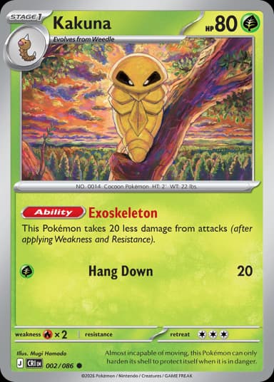 Carta Kakuna 2/86 do set Chaos Rising — Pokémon TCG | Bynx