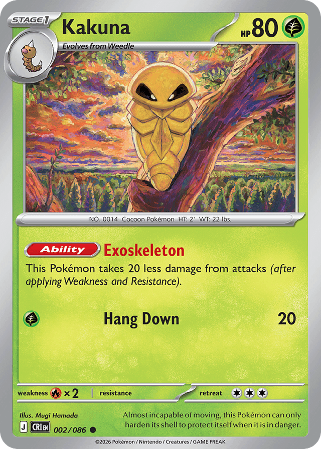 Carta Kakuna 2/86 do set Chaos Rising — Pokémon TCG | Bynx