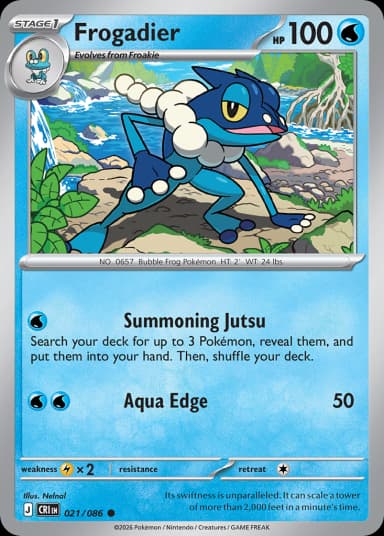 Carta Frogadier 21/122 do set Chaos Rising — Pokémon TCG | Bynx